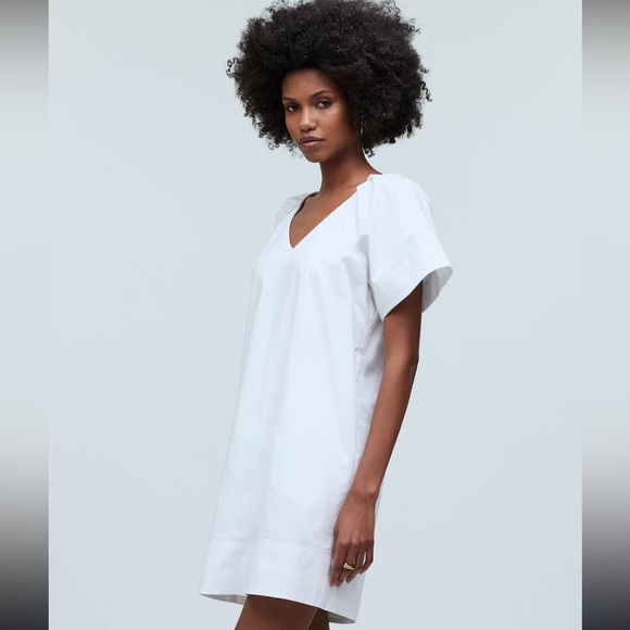 NWT Madewell V-Neck Mini Shirtdress - Picture 1 of 7
